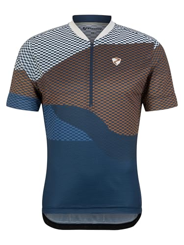 Ziener Herren NEMIC Fahrradtrikot/Radtrikot - Mountainbike|Rennrad - atmungsaktiv, schnelltrocknend, elastisch, Kurzarm, hale Navy, 48 von Ziener