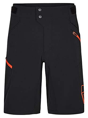 Ziener Herren NONUS Outdoor-Shorts/Rad- / Wander-Hose - atmungsaktiv,schnelltrocknend,elastisch, Black.New red, 52 von Ziener