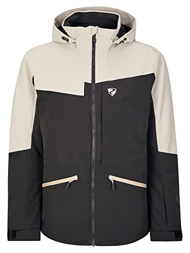 Ziener Herren TARPU Ski-Jacke/Winter-Jacke | warm, wasserdicht, PFC frei, silver beige dob, 50 von Ziener