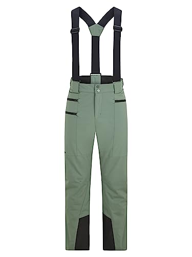 Ziener Herren TRONADOR Ski-Hose/Schnee-Hose | wasserdicht, Träger, PFC frei, Green mud, 54 von Ziener