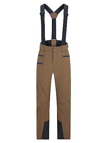 Ziener Herren TRONADOR Ski-Hose/Schnee-Hose | wasserdicht, Träger, PFC frei, Walnut DOB, 54 von Ziener