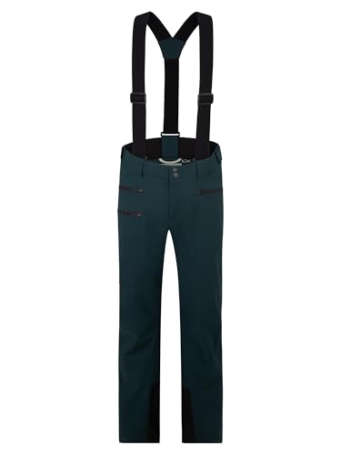 Ziener Herren TRONADOR Ski-Hose/Schnee-Hose | wasserdicht, Träger, PFC frei, Dark Jungle tex, 56 von Ziener