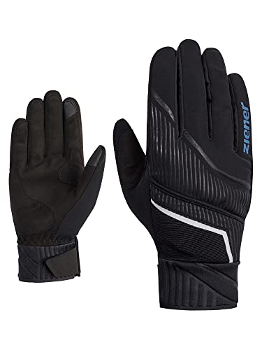 Ziener Herren ULIC Touch Langlauf/Nordic/Crosscountry-Handschuhe | Touch, Überzieh-Fäustling, Black.Persian Blue, 7,5 von Ziener