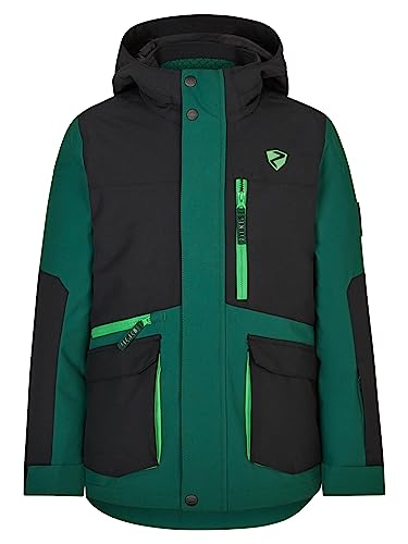Ziener Jungen AGONIS Ski-Jacke, Winterjacke | wasserdicht, winddicht, warm, deep green, 116 von Ziener