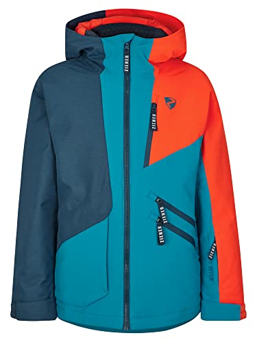Ziener Jungen ALFUR Ski-Jacke, Winter-Jacke | wasserdicht, winddicht, warm, teal crystal, 104 von Ziener