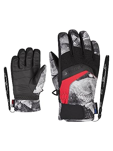 Ziener Jungen LABINO AS(R) glove junior Ski-handschuhe/Wintersport | Wasserdicht, Atmungsaktiv, grey mountain print, 7 von Ziener