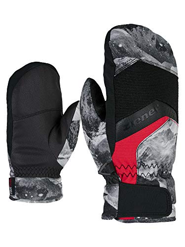 Ziener Jungen LABINOS AS(R) MITTEN glove junior Ski-handschuhe/Wintersport | Wasserdicht, Atmungsaktiv, grey mountain print, 3 von Ziener
