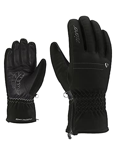 Ziener Damen Kylee Ski-Handschuhe/Wintersport | wasserdicht, sehr warm, Soft-Shell, Black, 6 von Ziener