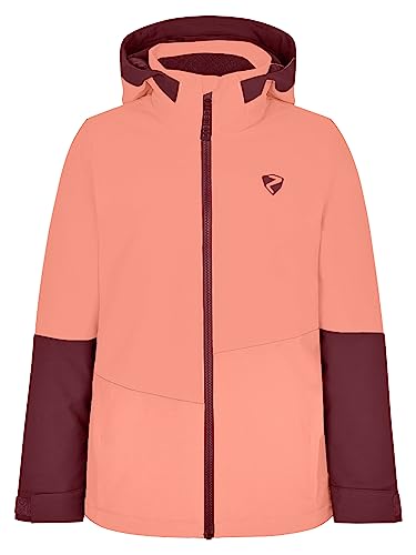 Ziener Kinder AVAK Ski-Jacke Winterjacke | wasserdicht winddicht warm, vibrant peach stru, 140 von Ziener