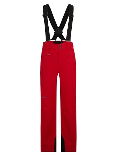 Ziener Kinder AXI Ski-Hose/Schnee-Hose | wasserdicht, Träger, PFC frei, red Salsa, 128 von Ziener