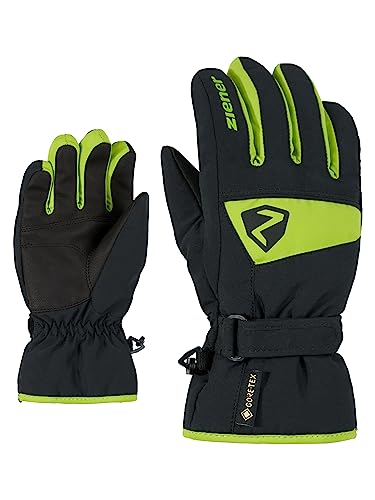 Ziener Kinder LAGO GTX glove junior Ski-Handschuhe/Wintersport | wasserdicht, atmungsaktiv, lime green, 3,5 von Ziener