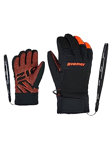 Ziener Kinder Ski-Handschuhe/Wintersport Wasserdicht Atmungsaktiv Trendig Primaloft LANUS AS, bright orange, 3,5 von Ziener