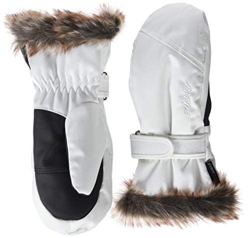 Ziener Kinder LED Mitten Girls Glove junior Ski-Handschuhe, White, 4,5 von Ziener