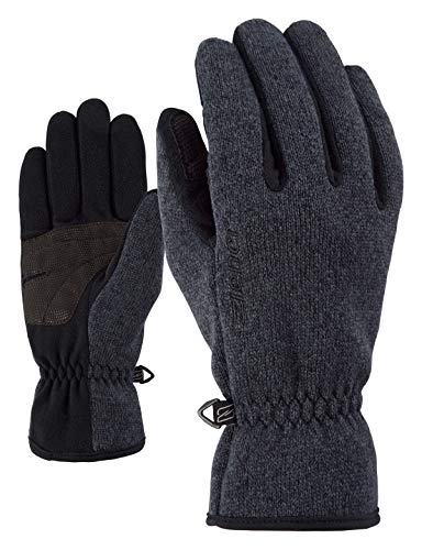 Ziener Kinder LIMAGIOS JUNIOR glove multisport Freizeit- / Funktions- / Outdoor-Handschuhe | atmungsaktiv, gestrickt, schwarz (black melange), 5 von Ziener