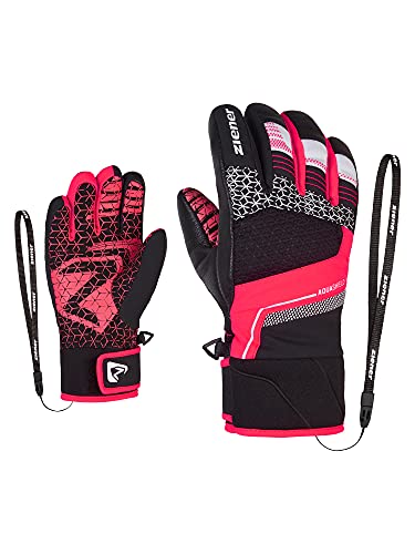 Ziener Kinder LONZALO Ski-Handschuhe/Wintersport | wasserdicht, Primaloft, Black.neon pink, 3 von Ziener