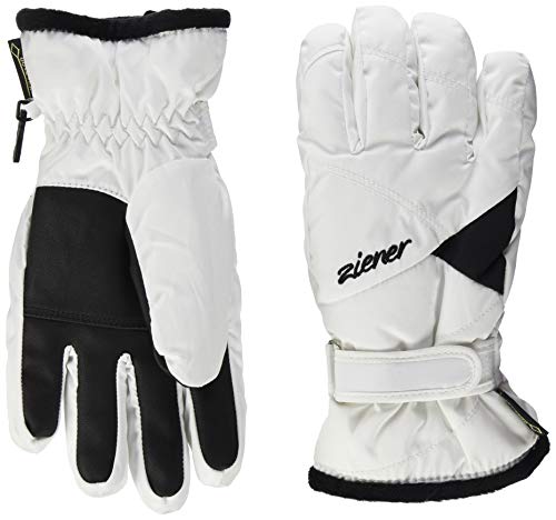 Ziener Kinder Lara GTX(R) Girls Glove junior Ski-Handschuhe, White/Black, 5,5 von Ziener