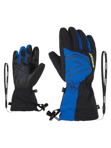 Ziener Kinder Laval Ski-Handschuhe/Wintersport | wasserdicht, Lange Stulpe, Cobalt Blue, 4 von Ziener