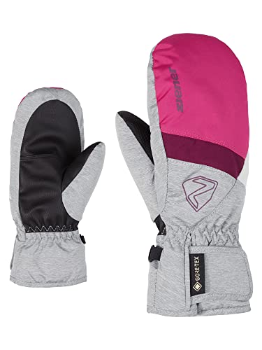 Ziener Mädchen Levin GTX Mitten Junior Ski-fäustling/Wintersport | Wasserdicht, Atmungsaktiv, pop pink/Light Melange, 4 von Ziener