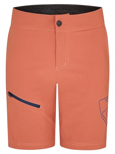 Ziener Kinder Natsu X-Function Fahrrad-Shorts mit Innenhose - Mountainbike/Outdoor/Freizeit - atmungsaktiv,schnelltrocknend,gepolstert, Chestnut, 128 von Ziener