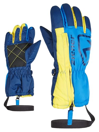 Ziener Kleinkind Leo Ski-Handschuhe/Wintersport | Langer Reißverschluss, Leash, Persian Blue, 92cm von Ziener