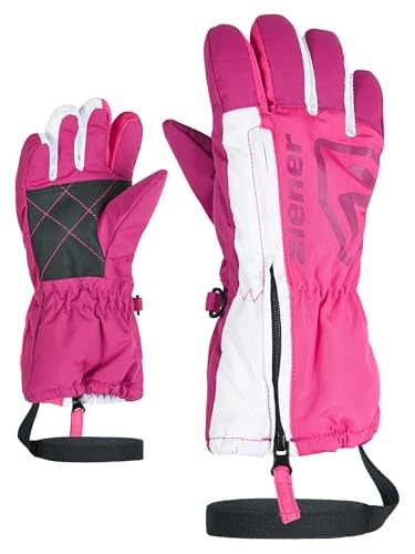 Ziener Kleinkind Leo Ski-Handschuhe/Wintersport | Langer Reißverschluss, Leash, pop pink, 110 von Ziener