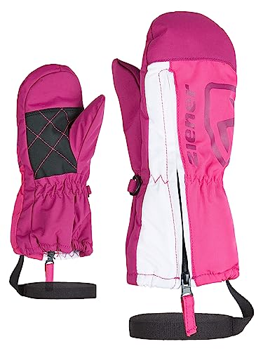 Ziener Baby Leon Ski-Handschuhe/Wintersport | atmungsaktiv Leash, pop pink, 86cm von Ziener