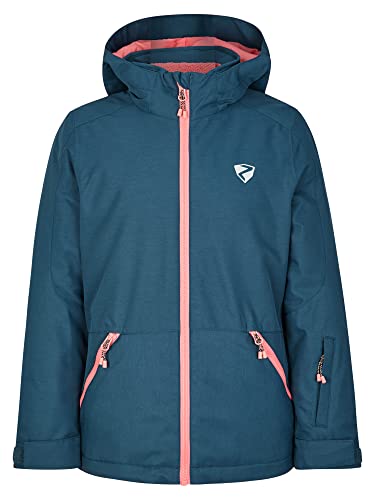 Ziener Mädchen AMELY Ski-Jacke, Winter-Jacke | wasserdicht, winddicht, warm, hale navy stru, 104 von Ziener