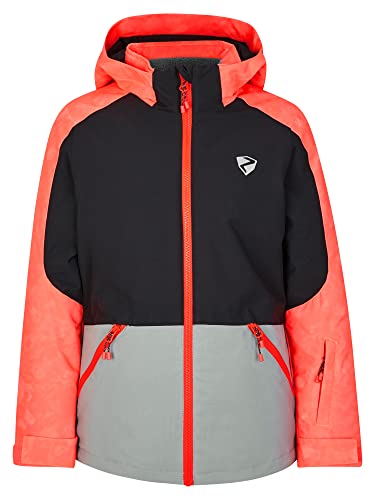 Ziener Mädchen AMELY Ski-Jacke, Winter-Jacke | wasserdicht, winddicht, warm, tie dye hot red, 128 von Ziener