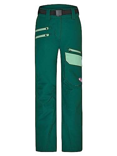 Ziener Mädchen Aileen Ski-Hose Schnee-Hose | wasserdicht warm PFC frei, deep green, 140 von Ziener