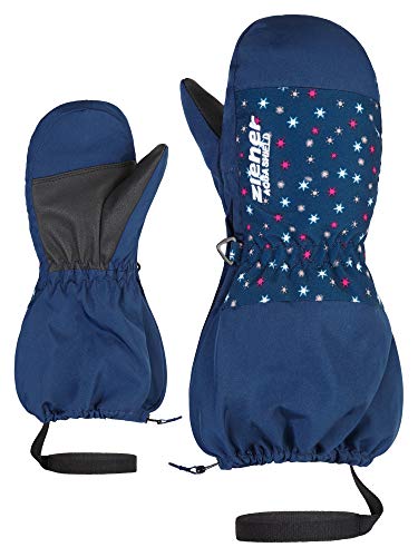 Ziener Mädchen LEVI AS Minis Glove Ski-Handschuhe/Wintersport | wasserdicht, atmungsaktiv, Snowflake Print, 110 von Ziener