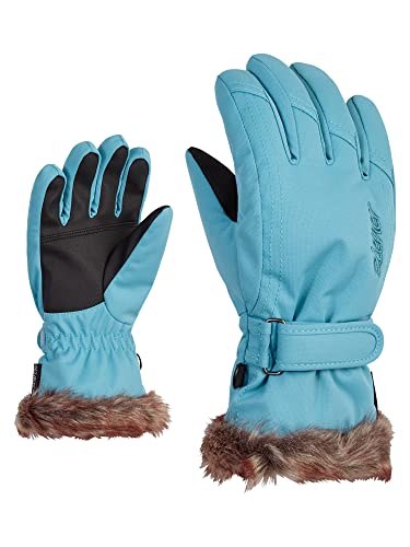 Ziener Mädchen LIM Ski-Handschuhe/Wintersport | warm, atmungsaktiv, Blue nile stru, 3 von Ziener