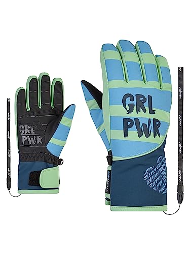Ziener Mädchen LIWA Ski-Handschuhe/Wintersport | wasserdicht, Primaloft, modisch, Pastel Green, 3,5 von Ziener