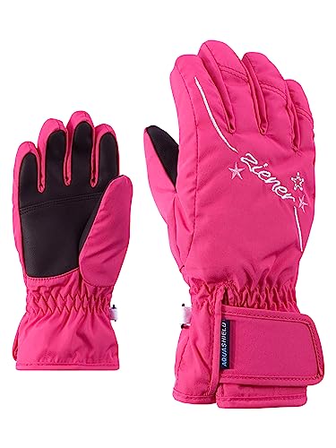 Ziener Mädchen LULA Ski-Handschuhe/Wintersport | wasserdicht atmungsaktiv, pop pink, 3,5 von Ziener