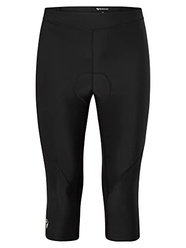 Ziener Damen Nebia X-Function Fahrrad Tight Rad Hose Mountainbike Rennrad atmungsaktiv schnelltrocknend gepolstert Knielang, Schwarz, 46 EU von Ziener