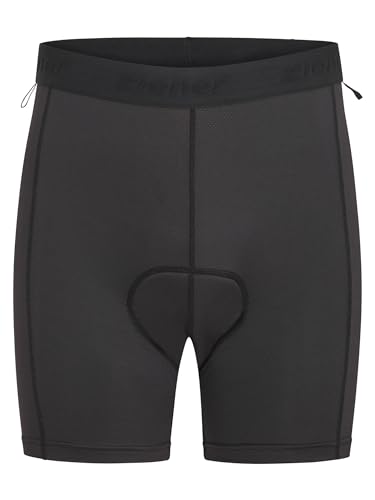 Ziener Herren NEPO X-Function Fahrrad-Unterhose/Rad-Innenhose/Mountainbike-Unterwäsche - sehr atmungsaktiv|gepolstert|schnelltrocknend|elastisch, Black, 46 von Ziener