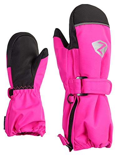 Ziener Unisex Baby LANUP Ski-Handschuhe/Wintersport | wasserdicht, extra warm, Wolle, Bright pink, 98cm von Ziener