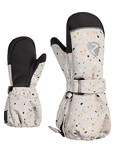 Ziener Unisex Baby LANUP Ski-Handschuhe/Wintersport | wasserdicht, extra warm, Wolle, terazzo Print, 80cm von Ziener