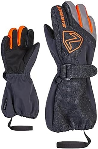 Ziener Unisex Baby Lauro Ski-Handschuhe/Winter | wasserdicht, Lange Stulpe, reflektierend von Ziener