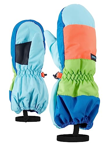 Ziener Unisex – Babys LIWI Skihandschuhe für Kinder, Blue Aqua, 86cm von Ziener