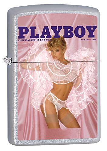 Zippo Feuerzeuge Playboy Cover, 205-CI010713, Satin Chrome June 1983 von Zippo
