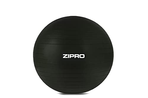 ZIPRO Dicker Gymnastikball, Anti-Burst Pilates Ball, 55 cm sitzball büro, für Balance, Yoga als Fitness Kleingeräte und Balance Stuhl im Gym-Home-Büro, Schwarz von Zipro