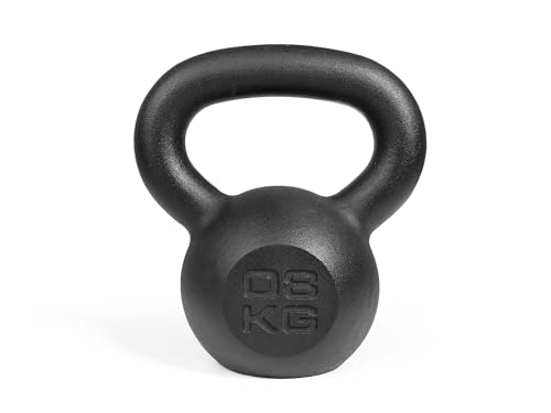 ZIRPO Kettlebell 8 kg, Kugelhantel aus Gusseisen, Kugelgewicht in 8 Varianten, Schwunghantel für Krafttraining, Workout und Profi Fitness, Schadstoffgeprüft von Zipro