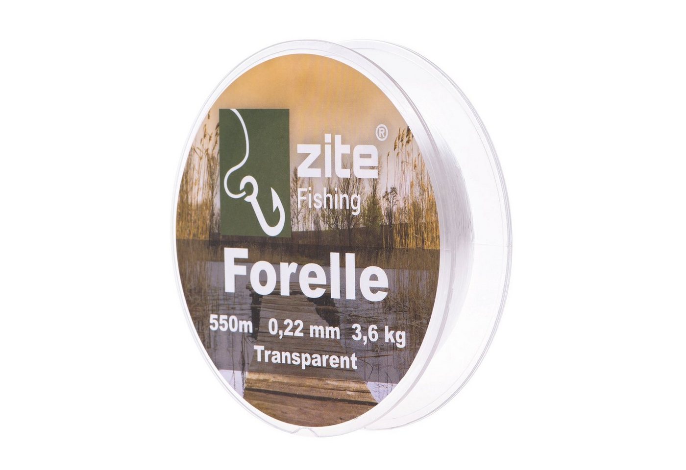 Zite Angelschnur 0,22 mm 550 m - Transparente Forellenschnur Ansitz & Spinnfischen von Zite