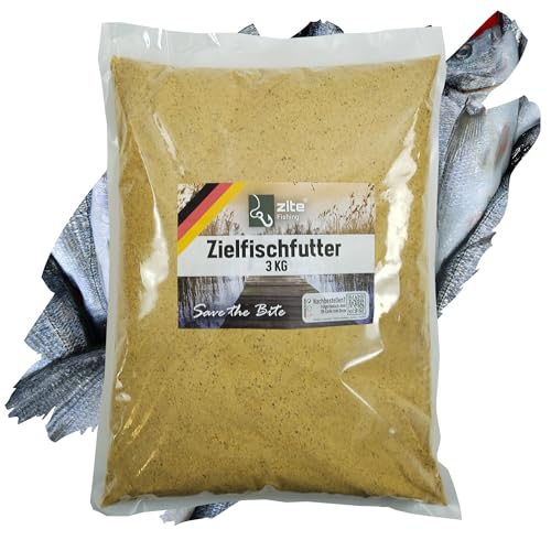 Zite Fishing Brassen Zielfisch-Futter Fertigmix - Spezial Grundfutter - 3kg Angelfutter Wolkenbildend - Starke Lockwirkung & Optimal Bindend von Zite