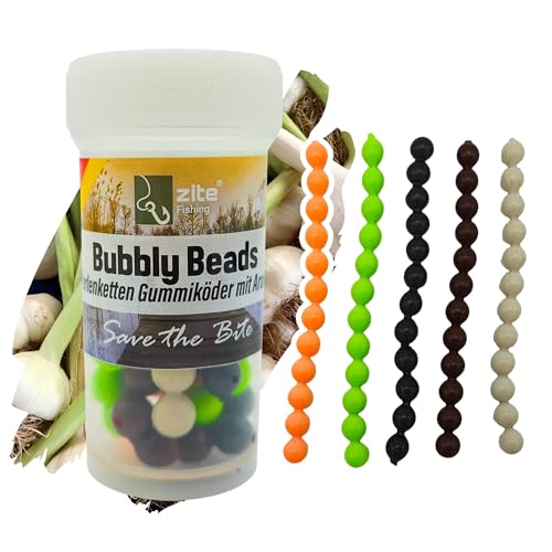 Zite Fishing Bubbly Beads Allround Mix 5x12 STK – Lachsei-Imitate - Phthalatfreie Forelleneier Auftreibend - UV-Aktive Gummiköder Forelle - Knoblauch von Zite