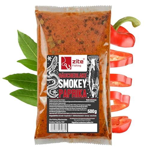 Zite Fishing Räucherlake Smokey Paprika 500 g - Räucherlauge für Fische - Natürliche Gewürzmischung zum Räuchern von Zite