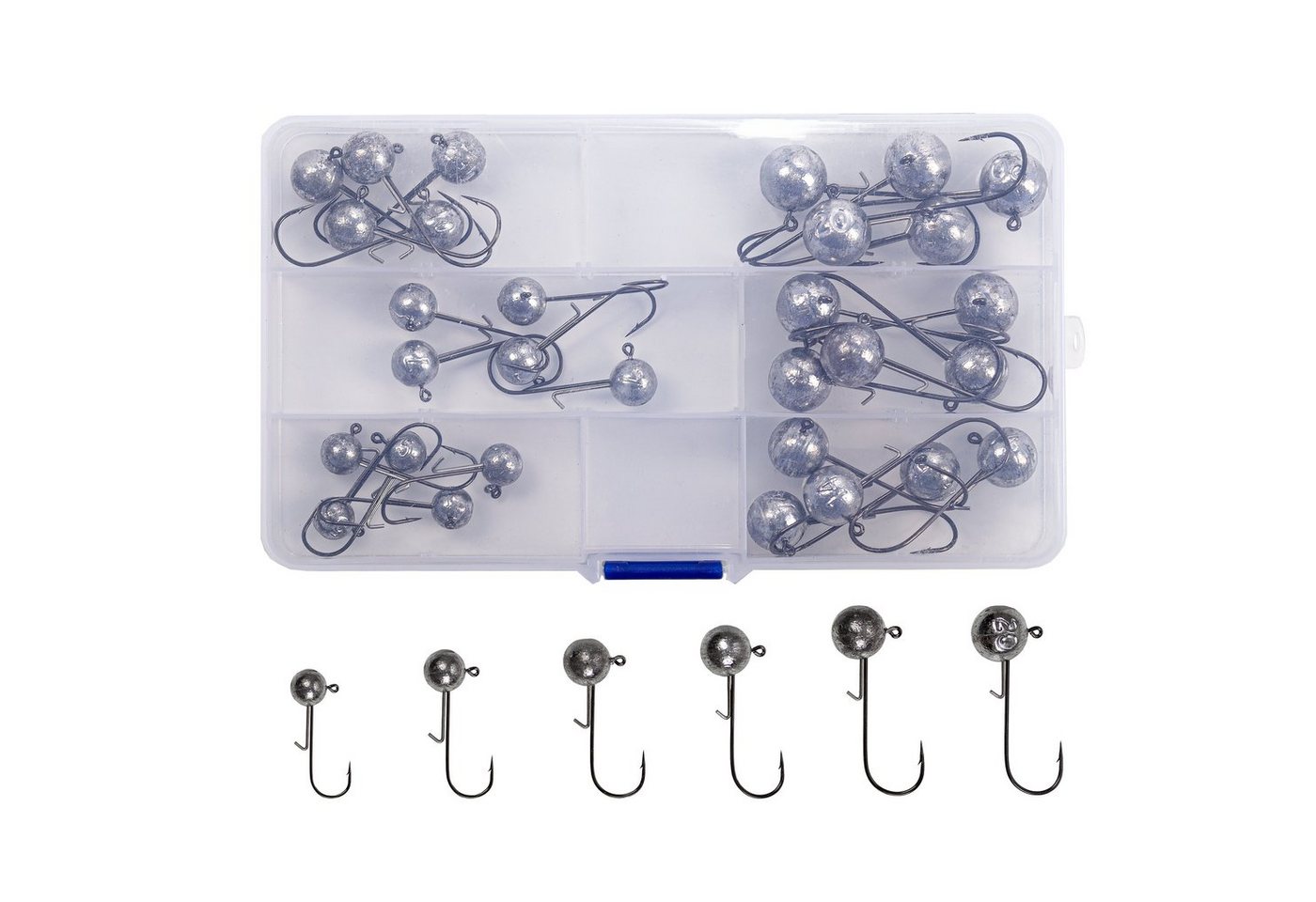 Zite Jighaken Sortiment Mustad-Haken 5-20g Gummiköder-Angeln 25 Stück Bleiköpfe von Zite