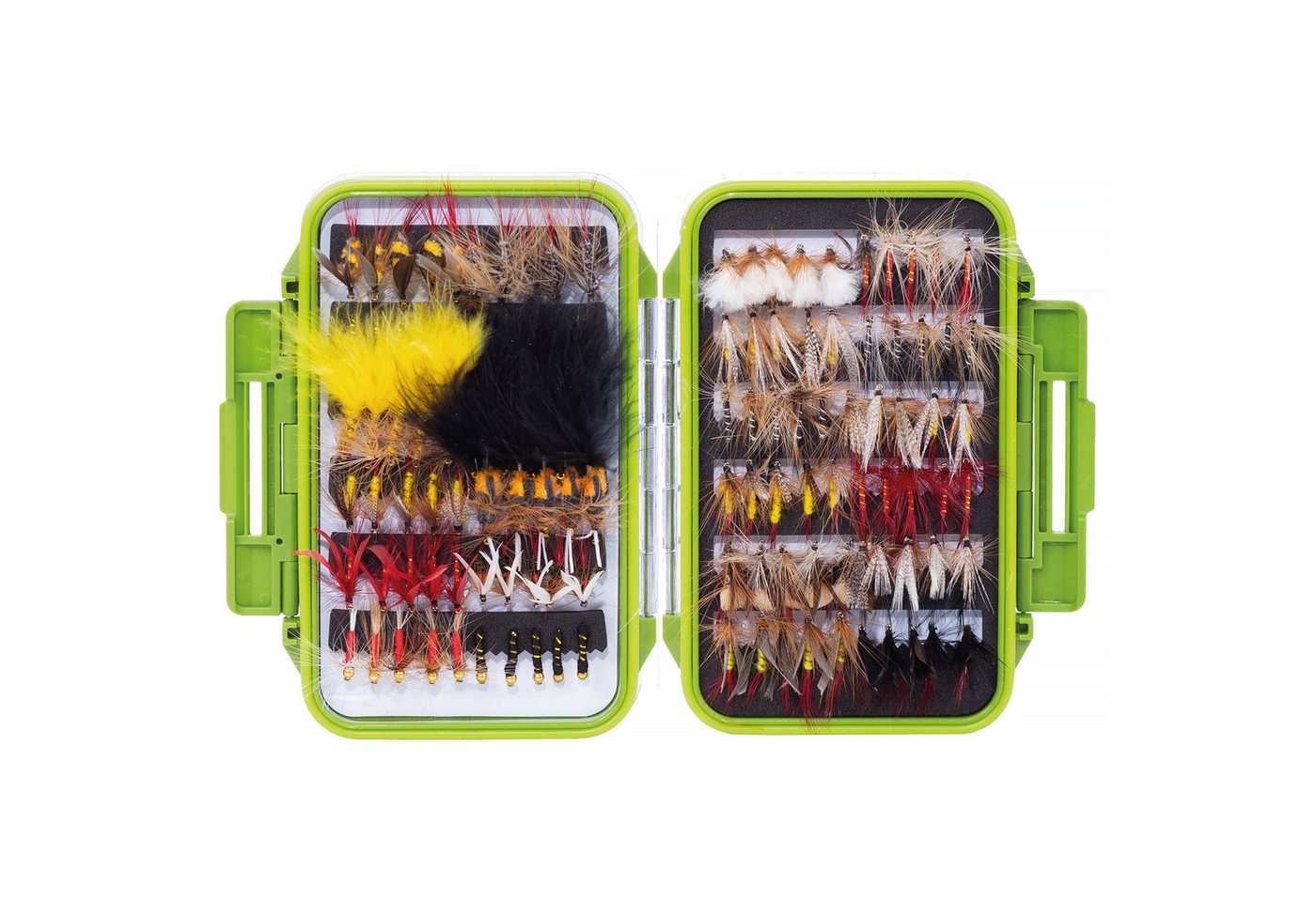 Zite Kunstköder Fliegen-Set Kunstfliegen in praktischer Kunstköderbox, (120-St) von Zite