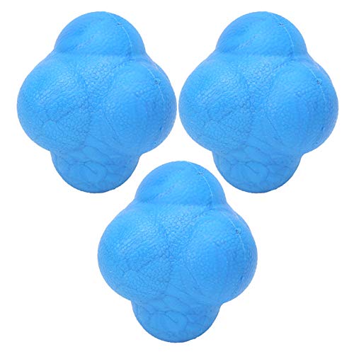 Zixyqol 3 Stück Hex-Bounce-Ball, Ball, TPR-Koordinationsübung, Sport, Fitness, Trainingsball(Blau) von Zixyqol