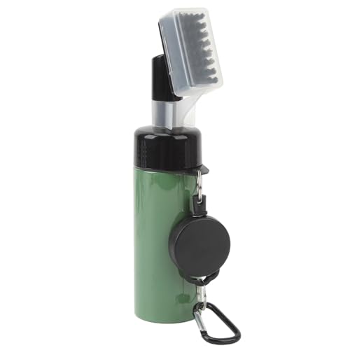 Zixyqol Golf-Wasserbürste, Schlägerkopf-Rillen-Reinigungswerkzeug Mit Starkem Einziehbarem Schlüsselbund, 160 Ml Abnehmbare Wasserflasche, Wasserspray(Grün) von Zixyqol